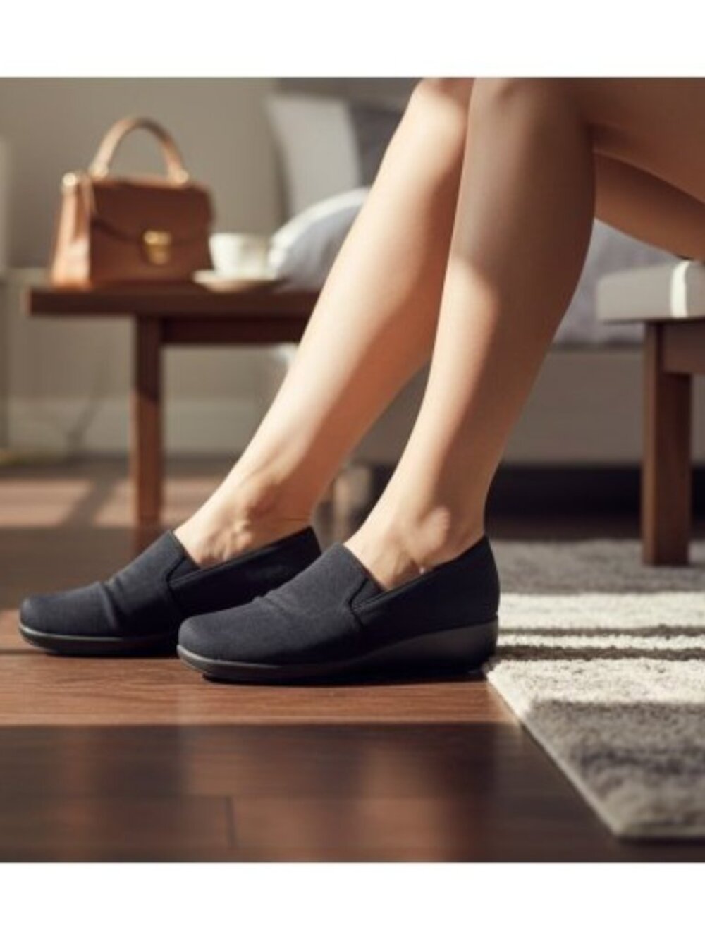 BY LAW Black Slip On Casual Shoes Ladies Size 8